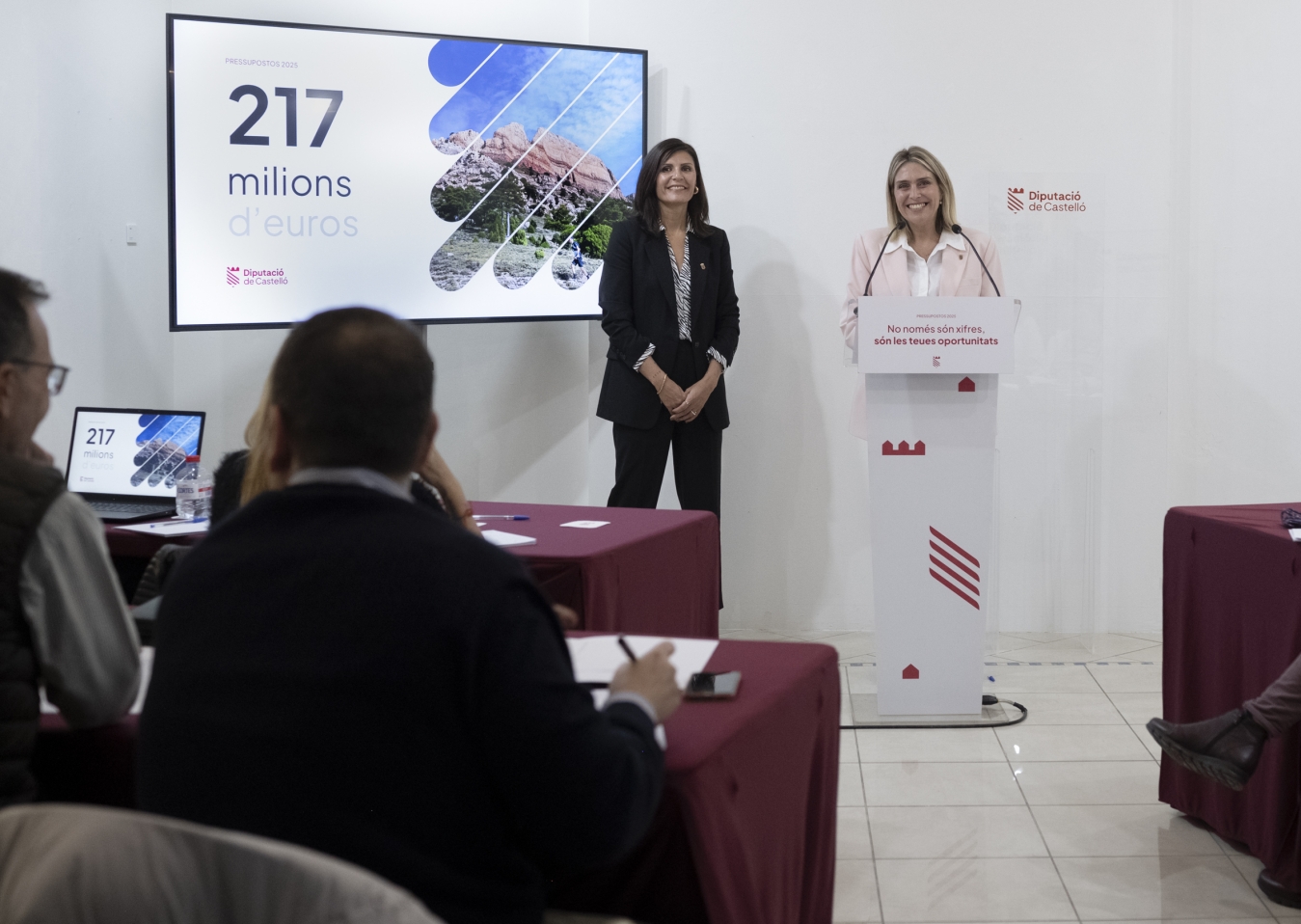 La Diputació de Castelló presenta el pressupost 2025 per a continuar generant oportunitats i que ascendix a 217,2 milions d'euros