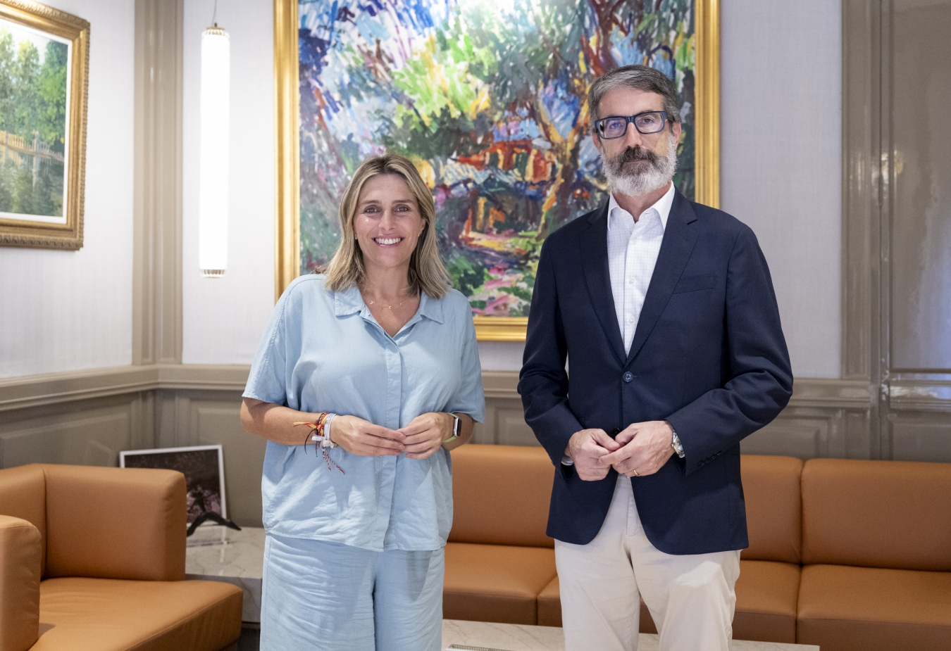 Marta Barrachina analitza al costat de Justo Vellón el potencial del sector aeroespacial com a palanca del pla Futur Província