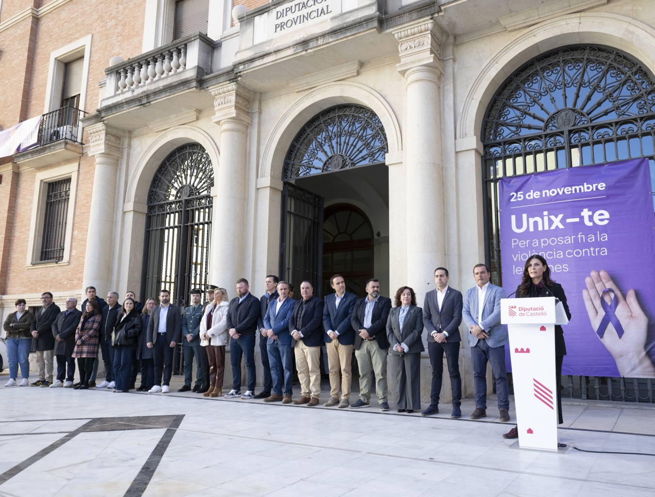La Diputació de Castelló commemora el 25N i reafirma el seu compromís amb els drets de les dones i l'erradicació de la violència masclista